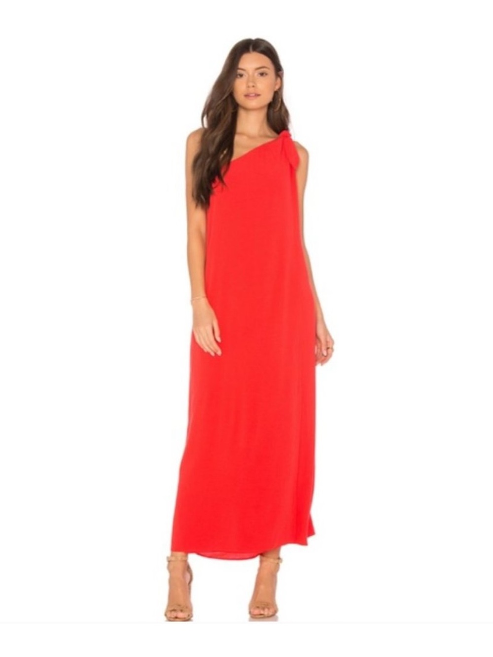 REVOLVE Mara Hoffman Swim Camilla One Shoulder Cover Up Maxi Dress Crepe Medium